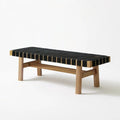 Ławka ogrodowa z litego drewna sosnowego czarno-naturalna 180 x 45 x 45 cm